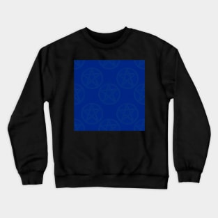 Bight Blue Stone Pentagrams Crewneck Sweatshirt